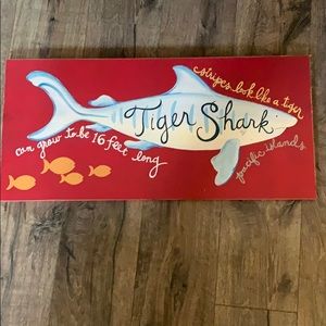 Pottery Barn Kids wooden shark artwork